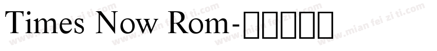 Times Now Rom字体转换
